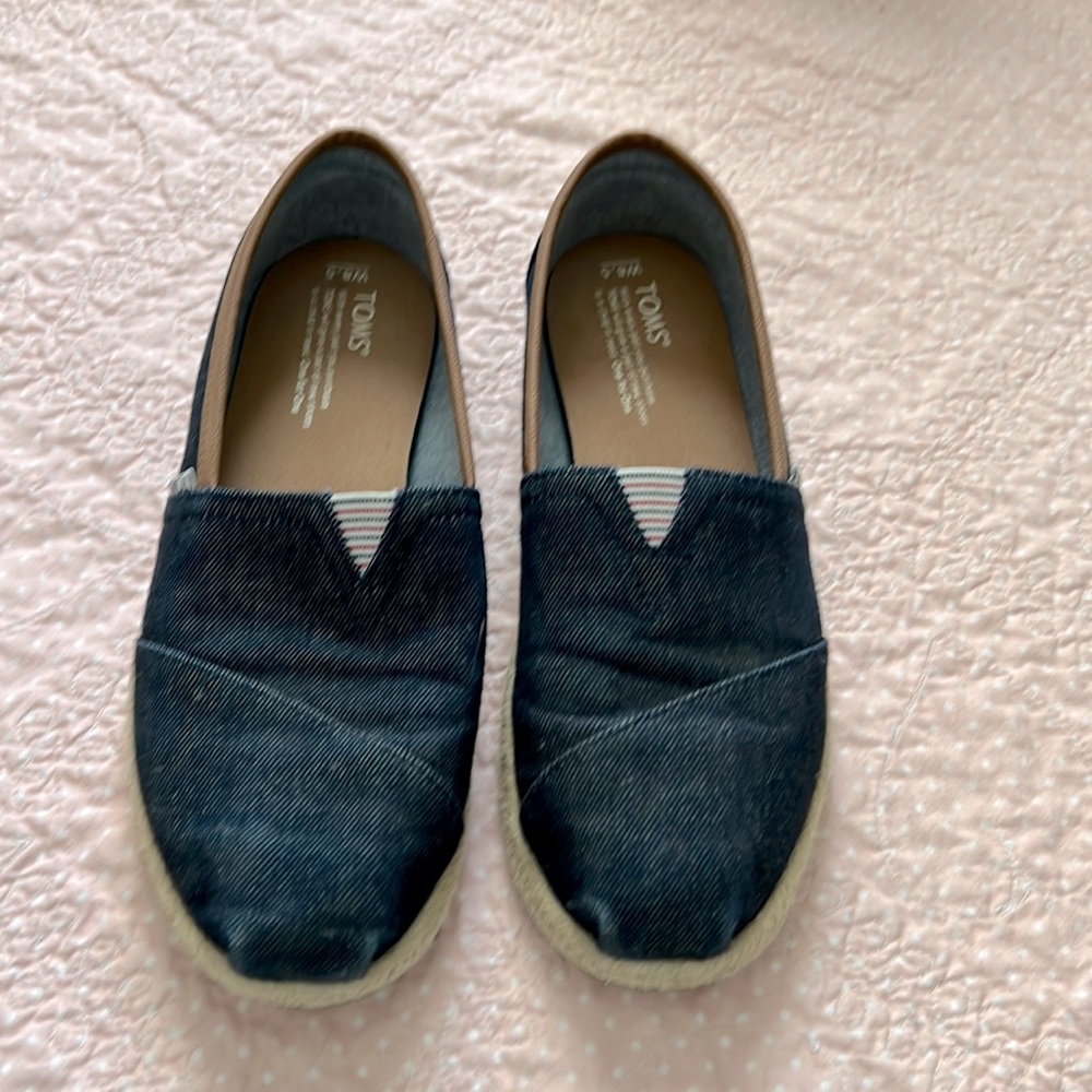 Toms Alpargatas, Navy Blue, Size 8.5